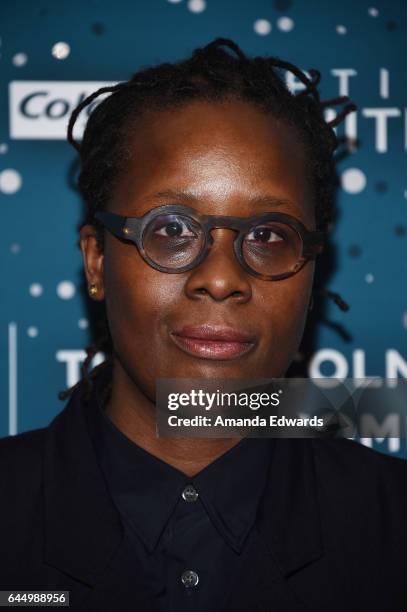 Artist Mickalene Thomas arrives at the Essence 10th Annual Black Women in Hollywood Awards Gala at the Beverly Wilshire Four Seasons Hotel on...