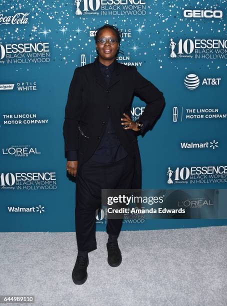 Artist Mickalene Thomas arrives at the Essence 10th Annual Black Women in Hollywood Awards Gala at the Beverly Wilshire Four Seasons Hotel on...