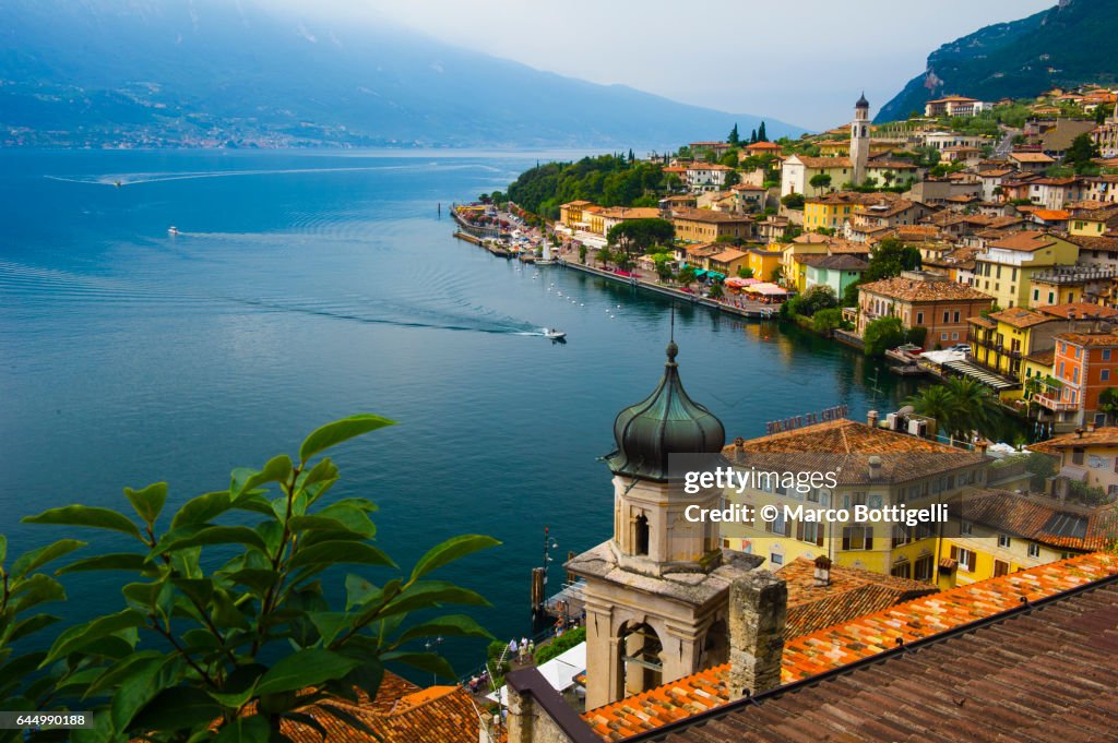 Coastal village on the lake Garda, Italy.