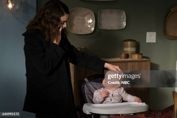 Episode 101 -- Pictured: Megan Boone as Elizabeth Keen, Baby Agnes --