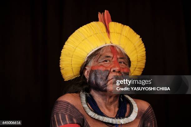 The Imperatriz Leopoldinense samba school, whose theme this year pays homage to the indigenous people of Brazil's Amazon region, invites Megaron...