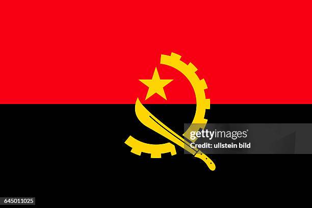 National flag of the Republic of Angola.