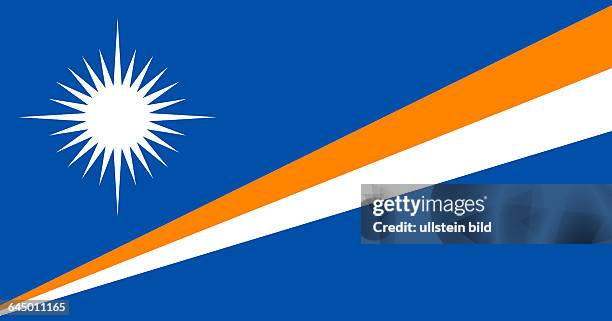 Flag of the Republic of the Marshall Islands.