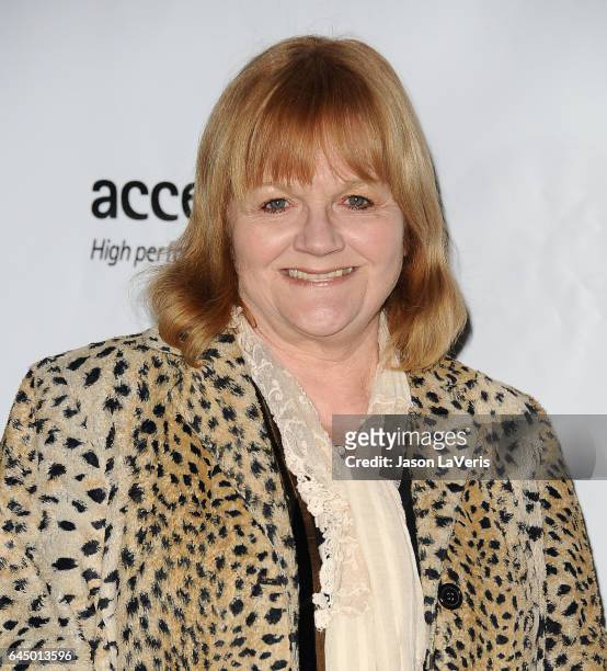 Actress Lesley Nicol attends the 12th annual Oscar Wilde Awards at Bad Robot on February 23, 2017 in Santa Monica, California.