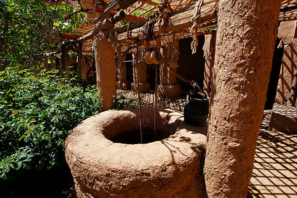 Morocco, Skoura, Casbah Amerhidil, old well