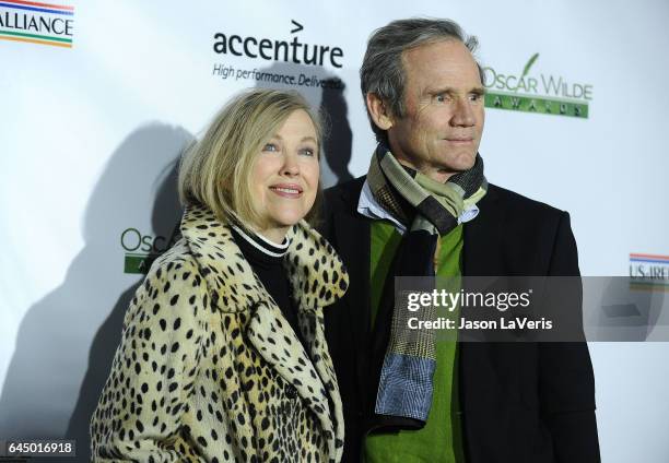 Actress Catherine O'Hara and husband Bo Welch attend the 12th annual Oscar Wilde Awards at Bad Robot on February 23, 2017 in Santa Monica, California.