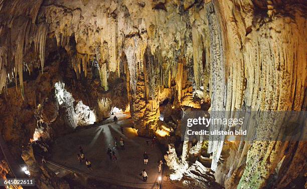 Spain, Nerja: The limestone cave Nerja is one of the largest of its kind, the large halls reveal its extent often only in that they let their...