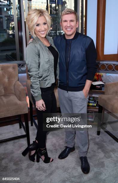 Personalities Savannah Chrisley and Todd Chrisley visit Hollywood Today Live at W Hollywood on February 24, 2017 in Hollywood, California.