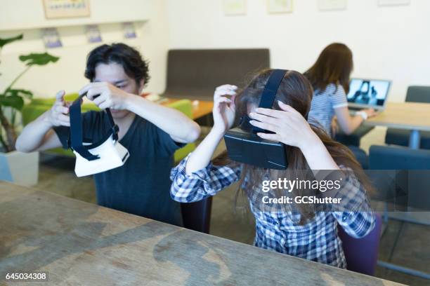 how do i wear this new vr system? - virtual library stock pictures, royalty-free photos & images