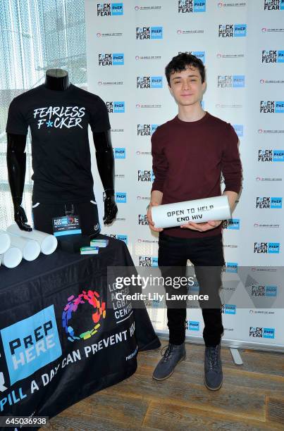 Actor Lucas Jade Zumann attends Kari Feinstein's Pre-Oscar Style Lounge at the Andaz Hotel on February 24, 2017 in Los Angeles, California.