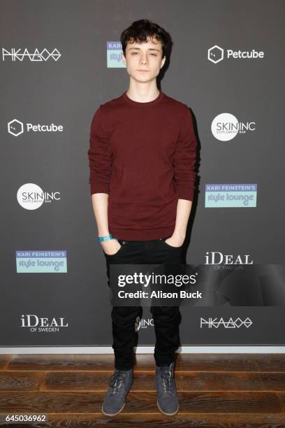 Actor Lucas Jade Zumann attends Kari Feinstein's Pre-Oscar Style Lounge at the Andaz Hotel on February 24, 2017 in Los Angeles, California.