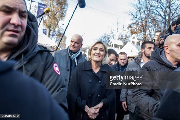 French far-right Front National party president, member of European Parliament and candidate for France's 2017 presidential election, Marine Le Pen...