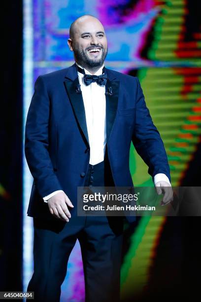 Jerome Commandeur is seen on stage during the Cesar Film Awards Ceremony at Salle Pleyel on February 24, 2017 in Paris, France.