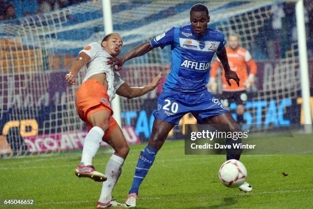 Daniel CONGRE / Granndi NGOYI - - Troyes / Montpellier - 11e journee de Ligue 1 - , Photo: Dave Winter / Icon Sport