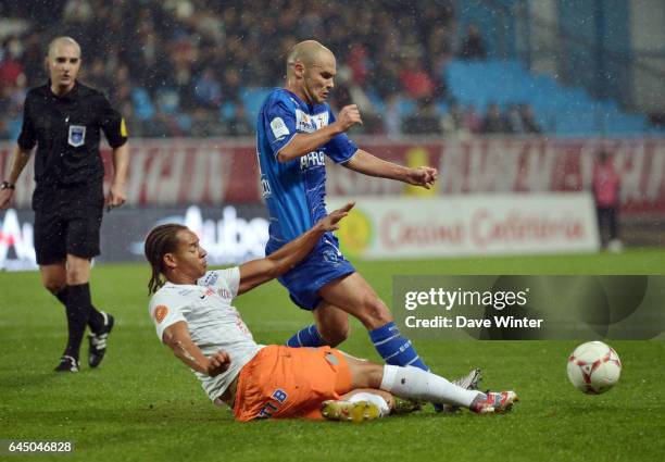 Benjamin NIVET / Daniel CONGRE - - Troyes / Montpellier - 11eme journee de Ligue 1 - Photo: Dave Winter / Icon Sport