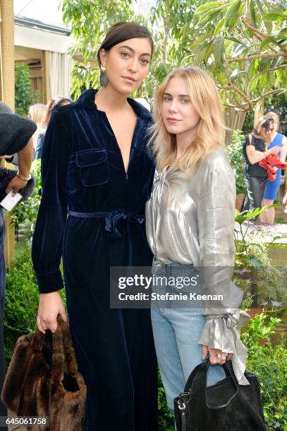 Sarah Staudinger and Courtney Trop attend NET-A-PORTER and Dr. Barbara Sturm Host Pre-Oscars Lunch in Los Angeles at Chateau Marmont on February 24,...