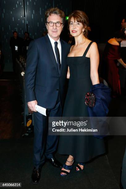 Francois Cluzet and Narjiss A. Cluzet pose during the Cesar Film Awards Ceremony at Salle Pleyel on February 24, 2017 in Paris, France.