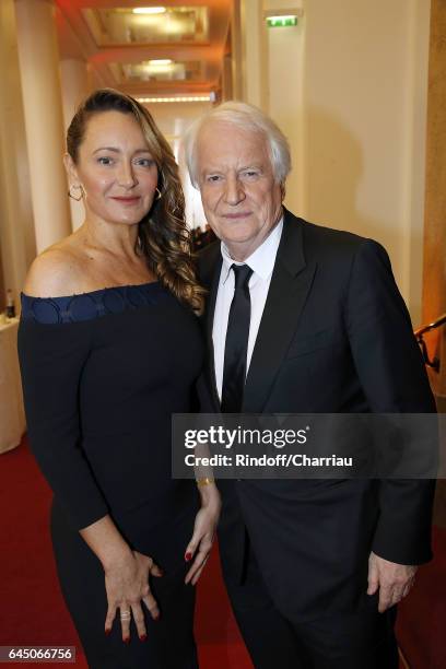 Julie Ferrie and Andre Dussolier attend Cesar Film Award 2017 at Salle Pleyel on February 24, 2017 in Paris, France.