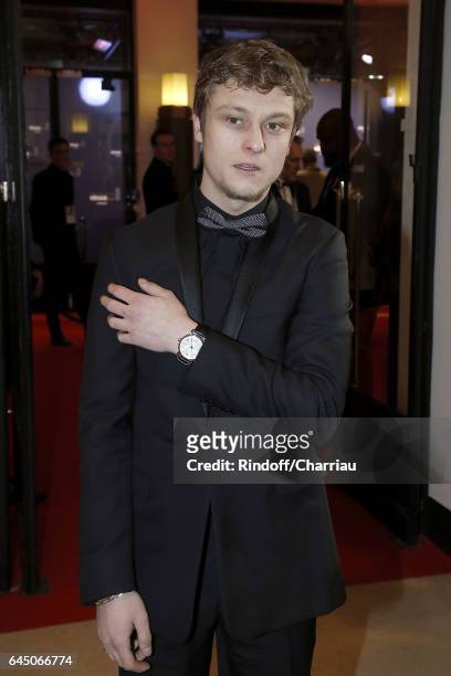 Niels Schneider attends Cesar Film Award 2017 at Salle Pleyel on February 24, 2017 in Paris, France.