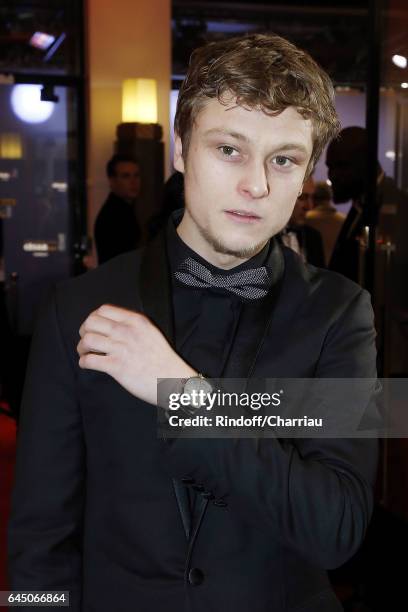 Niels Schneider attends Cesar Film Award 2017 at Salle Pleyel on February 24, 2017 in Paris, France.