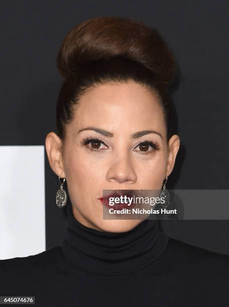 Actress Elizabeth Rodriguez attends the 'Logan' New York special screening at Rose Theater, Jazz at Lincoln Center on February 24, 2017 in New York...