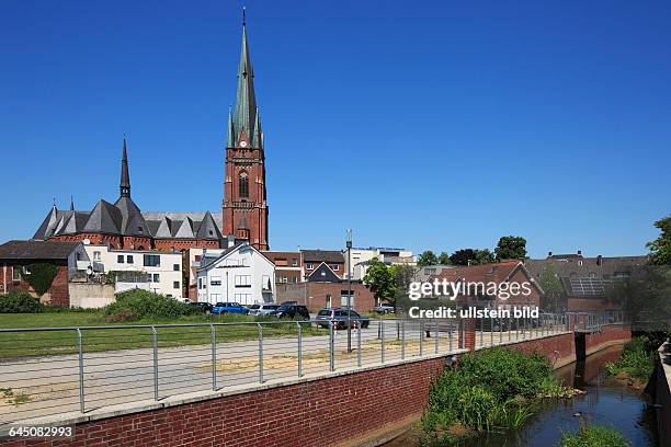 Rhede, Hohe Mark Westmuensterland Nature Park, Muensterland, Lower Rhine, Westphalian Basin, Westphalia, North Rhine-Westphalia, NRW, city view,...