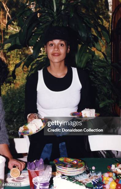 Sheree Zampino at her son Trey Smith's second birthday party on November 14, 1992 in Los Angeles, California .