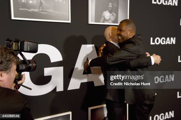 Actors Sir Patrick Stewart and Eriq La Salle attend the 'Logan' New York special screening at Rose Theater, Jazz at Lincoln Center on February 24,...