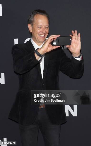 Actor Richard E. Grant attends the "Logan" New York screening at Rose Theater, Jazz at Lincoln Center on February 24, 2017 in New York City.