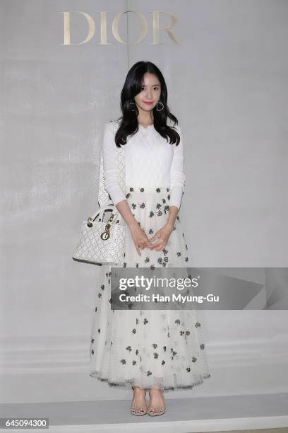 Yoona of South Korean girl group Girls' Generation attends the photocall for Dior 2017 S/S Collection at Shinsegae Department Store on February 24,...