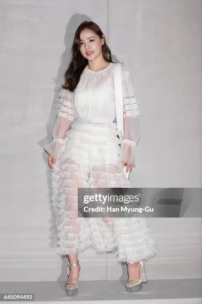 South Korean actress Min Hyo-Rin attends the photocall for Dior 2017 S/S Collection at Shinsegae Department Store on February 24, 2017 in Seoul,...