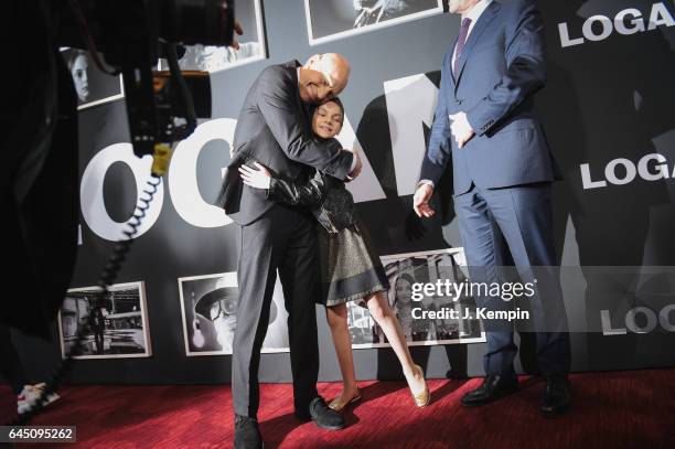 Actor Patrick Stewart and actress Dafne Keen attend the "Logan" New York special screening at Rose Theater, Jazz at Lincoln Center on February 24,...