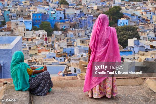 india, rajasthan, jodhpur, the blue city - jodhpur city stock pictures, royalty-free photos & images