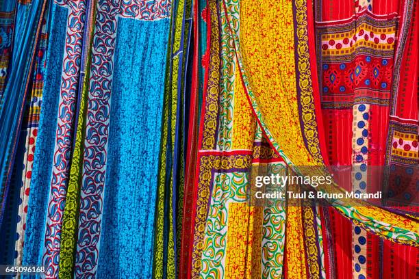 india, rajasthan, sari factory - south asia stock pictures, royalty-free photos & images