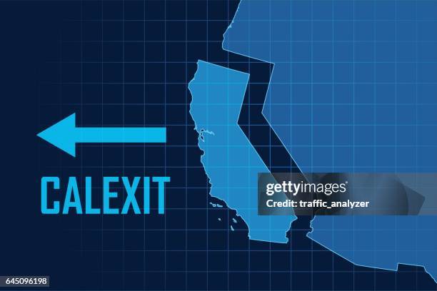 calexit, abspaltung von kalifornien - calexit stock-grafiken, -clipart, -cartoons und -symbole