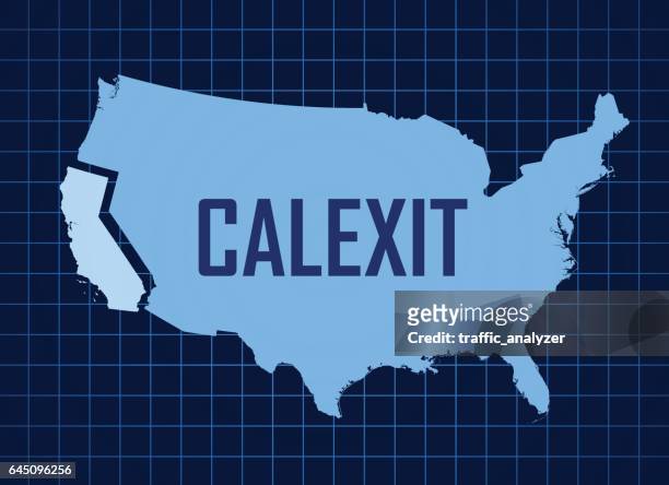 calexit, abspaltung von kalifornien - calexit stock-grafiken, -clipart, -cartoons und -symbole