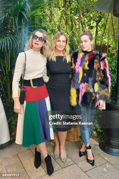 Natalie Yoo; Newby Hands and Chelsea Leyland attend NET-A-PORTER and Dr. Barbara Sturm Host Pre-Oscars Lunch in Los Angeles at Chateau Marmont on...