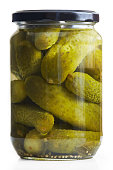 Preserved pickled cucumbers