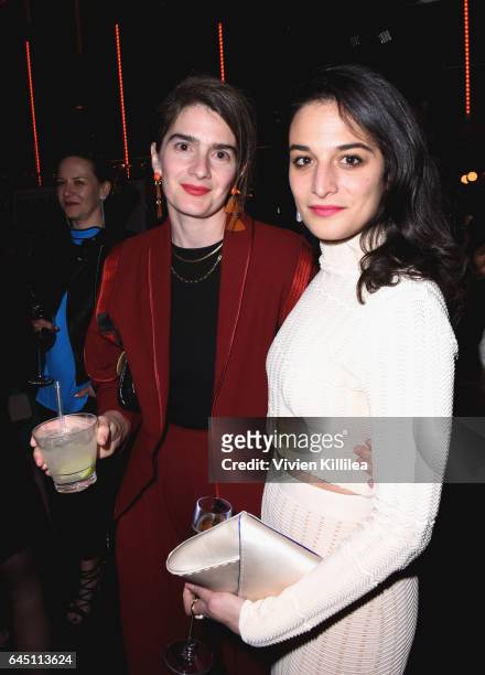 Actors Gaby Hoffmann and Jenny Slate attends the tenth annual Women in Film Pre-Oscar Cocktail Party presented by Max Mara and BMW at Nightingale...