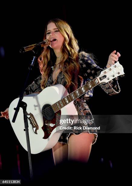 Maren Morris performs onstage at New Faces of Country Music Dinner & Performance - Sponsored by ACM & St. Jude Children's Research Hospital |...