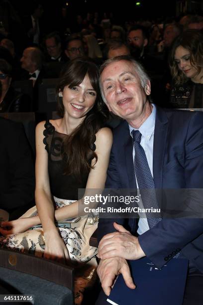 Annabelle Waters-Belmondo and Michel Godest attend Cesar Film Award 2017 at Salle Pleyel on February 24, 2017 in Paris, France.