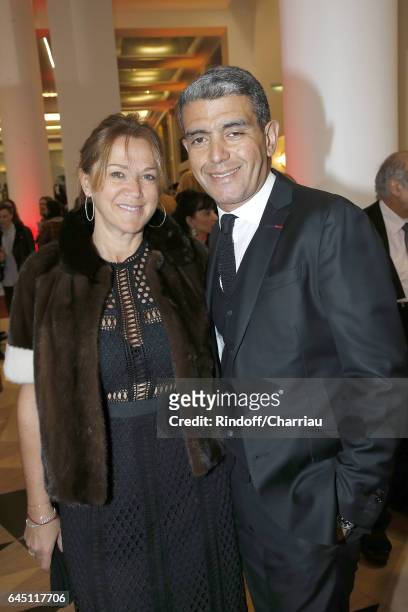 Ramzi Khiroun and his wife attend Cesar Film Award 2017 at Salle Pleyel on February 24, 2017 in Paris, France.
