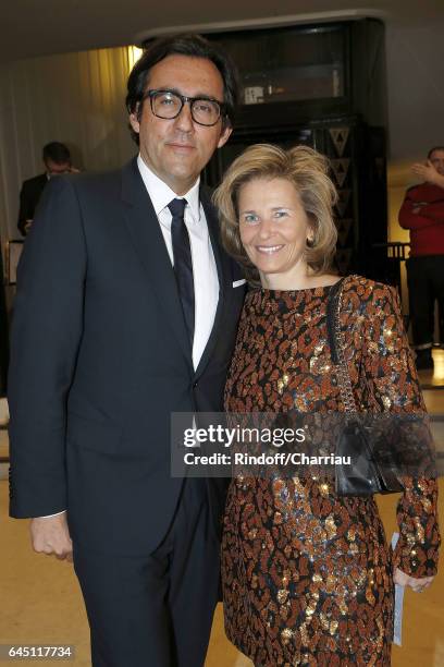 Francois Breavoine and Iris Knobloch attend Cesar Film Award 2017 at Salle Pleyel on February 24, 2017 in Paris, France.