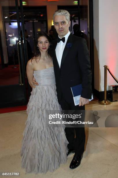 James Thierree and guest attend Cesar Film Award 2017 at Salle Pleyel on February 24, 2017 in Paris, France.