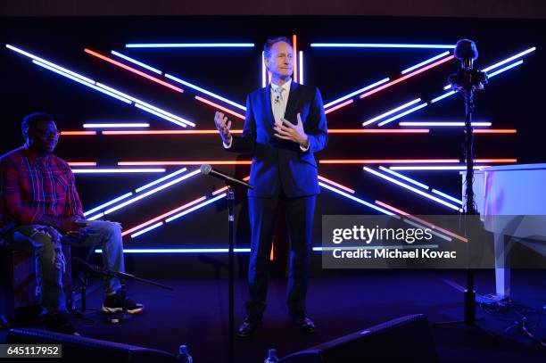 British Consul General in Los Angeles Chris O'Connor speaks onstage during Film is GREAT Reception honoring the British Nominees of the 89th Annual...