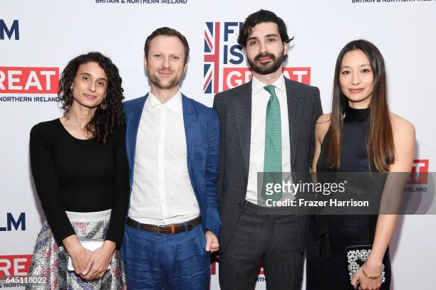 Nominees for best documentary short subject Orlando von Einsiedel and Joanna Natasegara and guests attend Film is GREAT Reception honoring the...