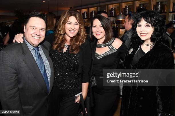 Daryl Cameron, producer Marlise Boland, Fiona Harden and actor Elyse Ashton attend Film is GREAT Reception honoring the British Nominees of the 89th...
