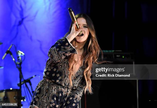 Maren Morris performs onstage at New Faces of Country Music Dinner & Performance - Sponsored by ACM & St. Jude Children's Research Hospital |...