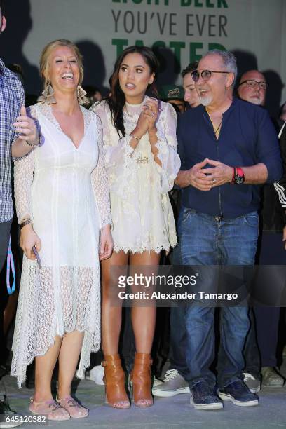 Jill Martin, Ayesha Curry and Emilio Estefan at the Heineken Light Burger Bash Presented By Schweid & Sons hosted by Rachael Ray At The Food Network...