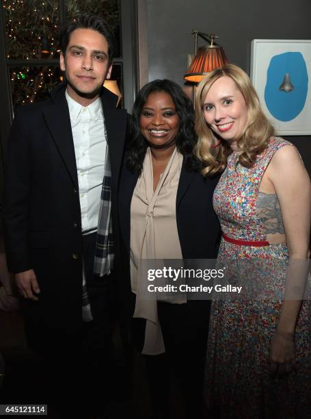 Actor Octavia Spencer and screenwriter Allison Schroeder attend Vanity Fair and Genesis Celebrate "Hidden Figures" on February 24, 2017 in Los...